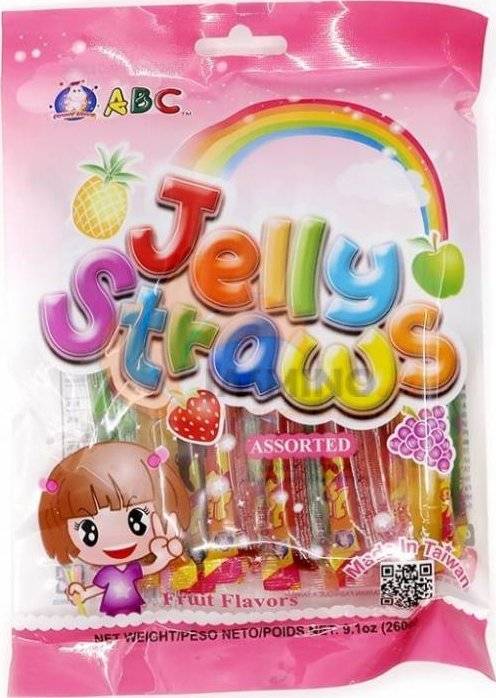 ABC Jelly Straws Assorted 260g