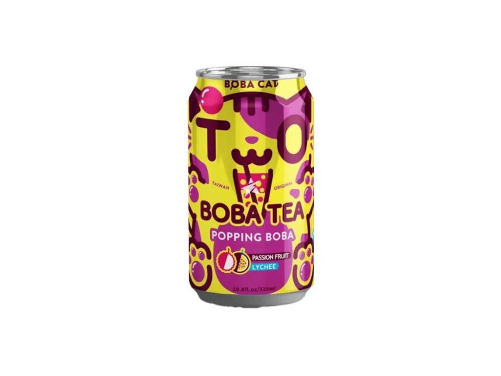 Boba Cat Passion Fruit/Lychee Bubble Tea 0,32l
