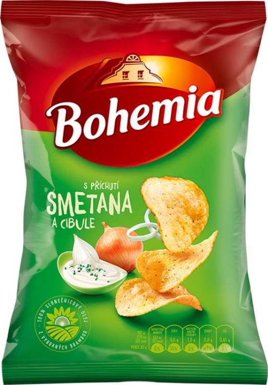 Bohemia Chips Smetana Cibule 70g