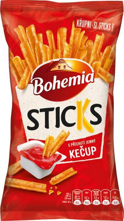 Bohemia Chips Sticks Kečup 70g