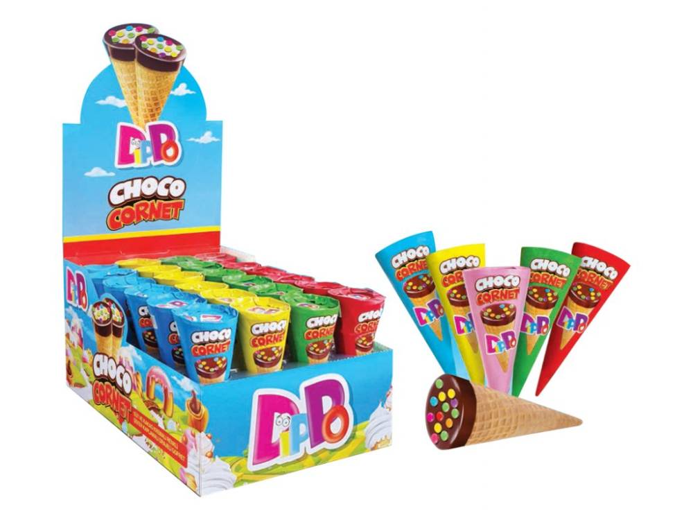 Dippo Choco Cornet Kornout 24x25g