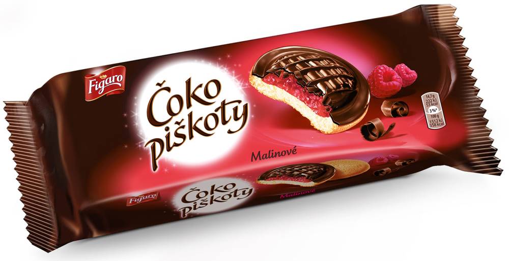 Figaro Čoko Piškoty Malina 147g