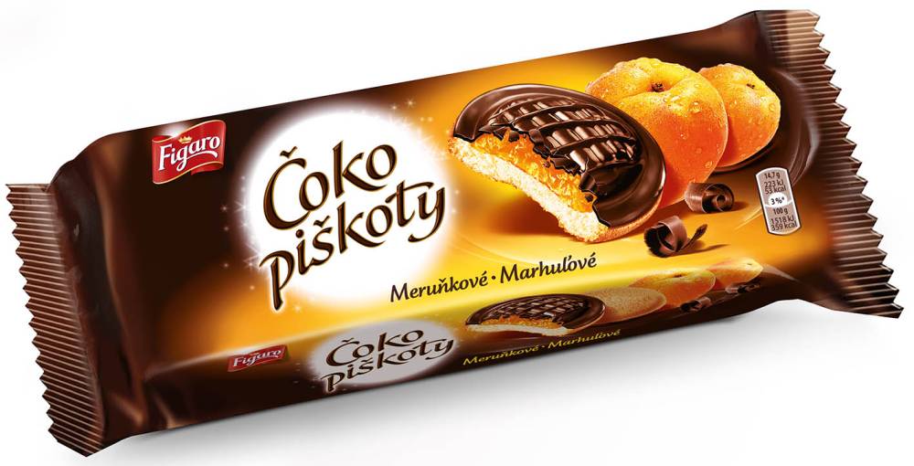 Figaro Čoko Piškoty Meruňka 147g