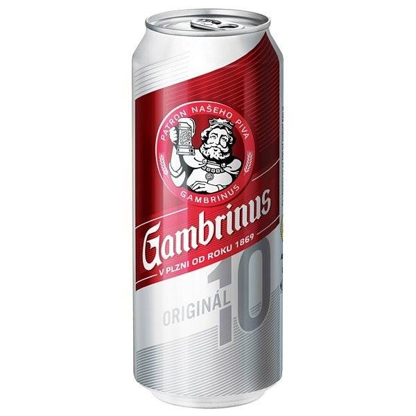 Gambrinus 10° PLECH 0,5l