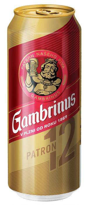 Gambrinus 12° PLECH 0,5l