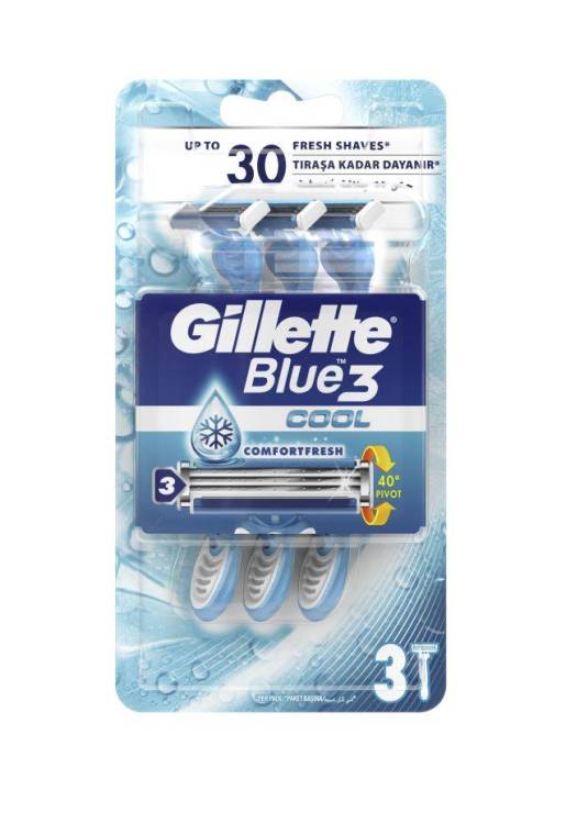 Gillette Blue 3 Cool Holítka 3ks