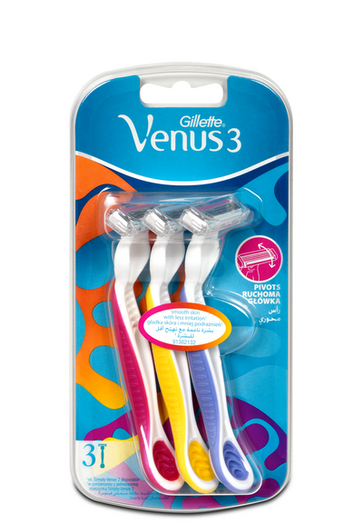 Gillette Venus Plus Multicolor Holítka 3ks