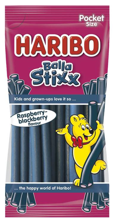 Haribo 80g Balla Stixx Raspberry&Blackberry