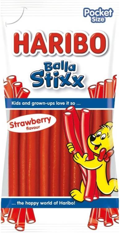 Haribo 80g Balla Stixx Strawberry