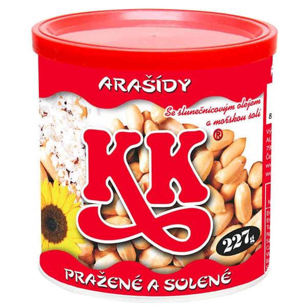 KK Arašídy Pražené Solené PLECH 227g