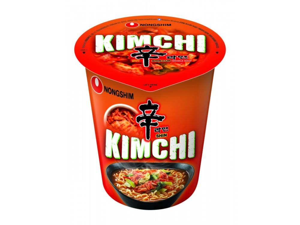Korejské Nudle Nongshim Cup Kimchi Ramyun 12x75g