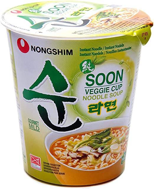 Korejské Nudle Nongshim Cup Soon Veggie 12x67g