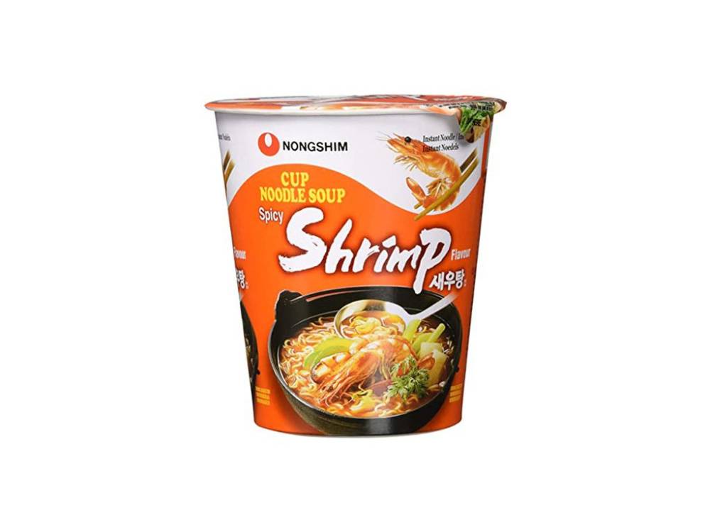 Korejské Nudle Nongshim Cup Spicy Shrimp 12x67g