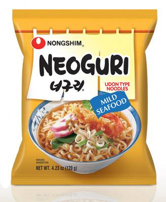 Korejské Nudle Nongshim Neoguri Seafood Mild 20x120g