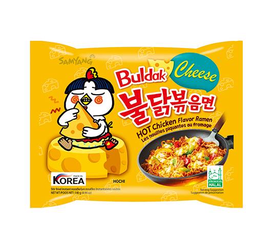Korejské Nudle Samyang Chicken Cheese 140g