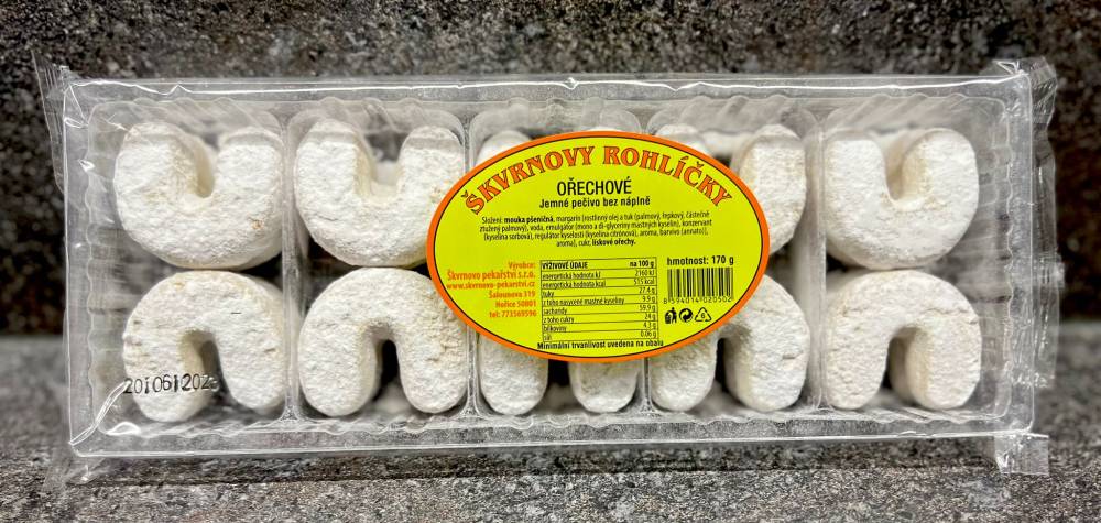 Linecké Ořechové Rohlíčky 170g