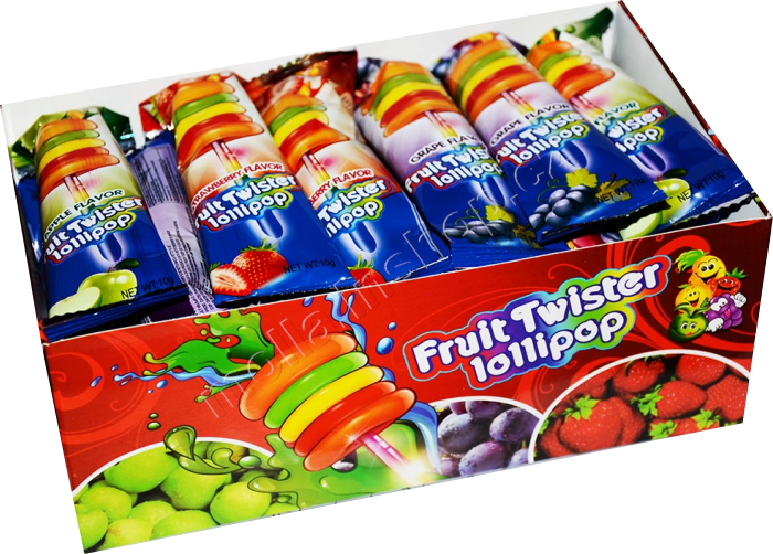 Lízátko Hamburger Fruit Twister 30x10g