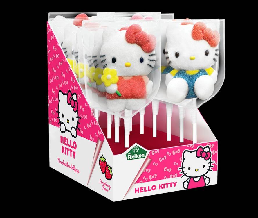 Lízátko Hello Kitty Marshmallow 12x45g