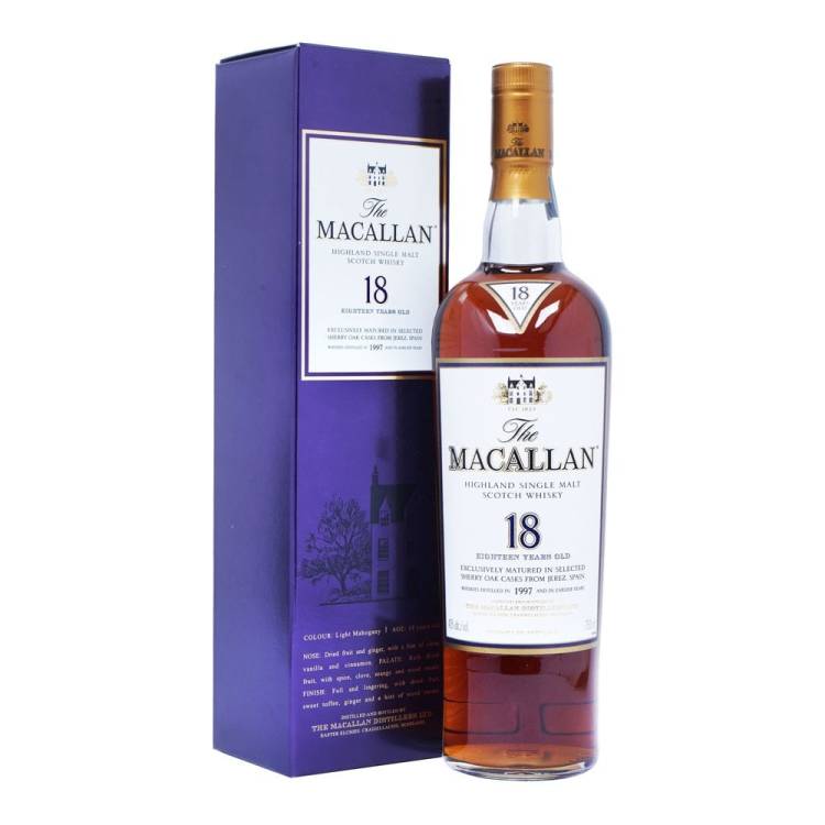 Macallan 18YO Sherry Oak 43% 0,7l