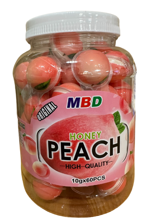 MBD Gummy Bursting Ball Peach 60x10g