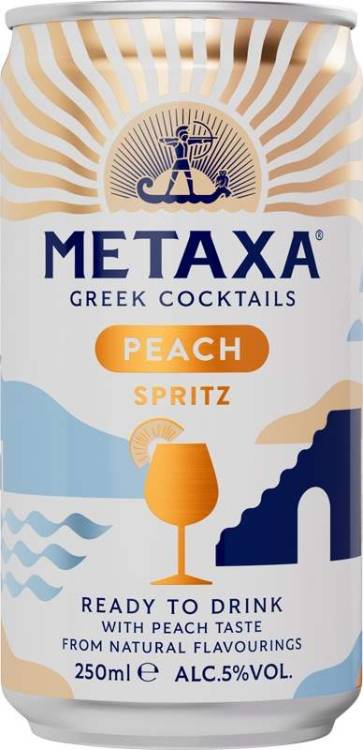 Metaxa Peach Spritz 5% PLECH 0,25l