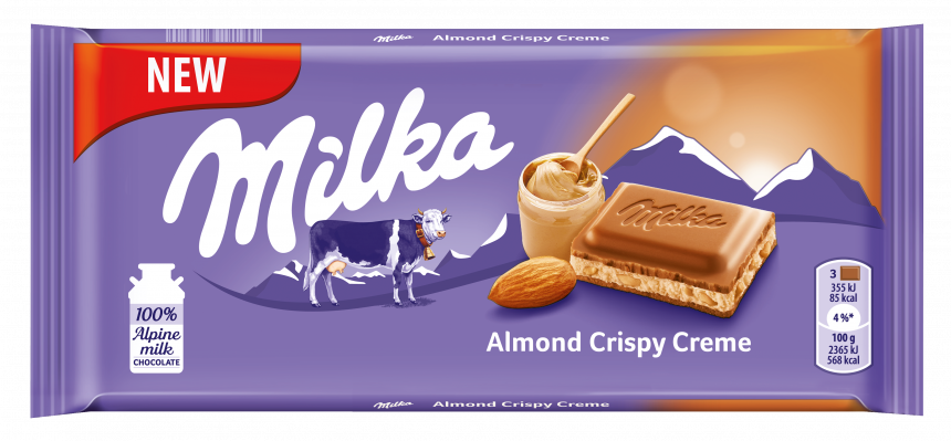 Milka Čokoláda Almond Crispy Creme 90g