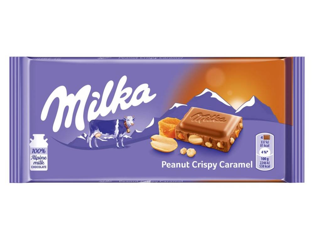 Milka Čokoláda Peanut Crispy Caramel 90g