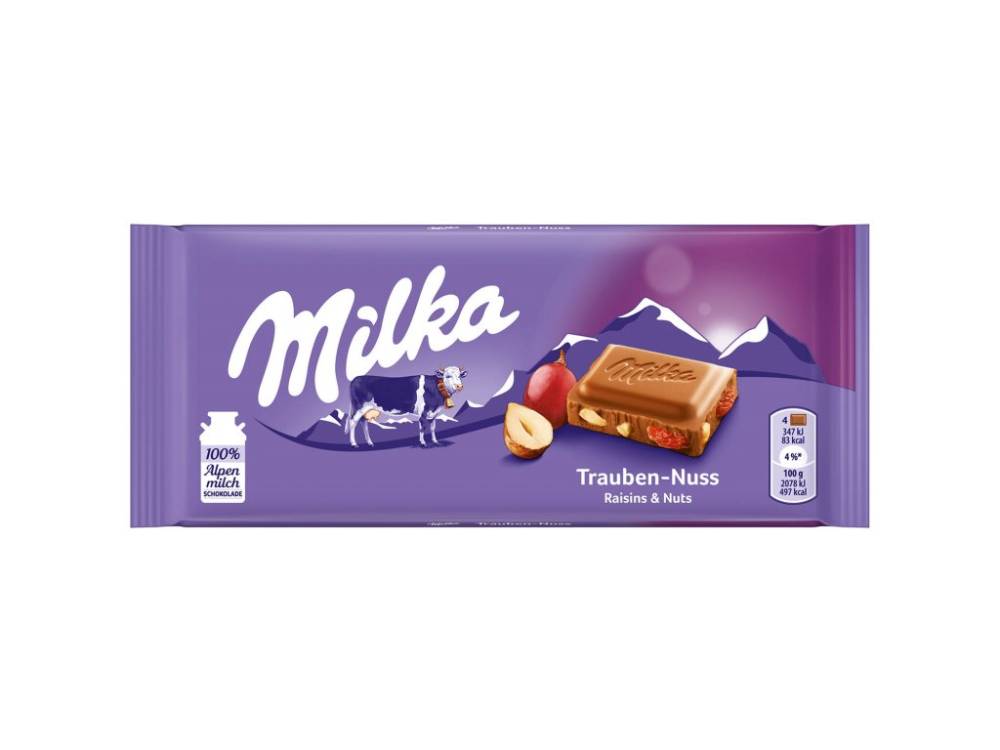 Milka Čokoláda Rozinky Ořechy 100g