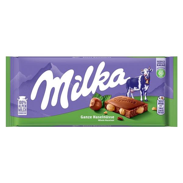 Milka Čokoláda Whole Hazelnuts 100g