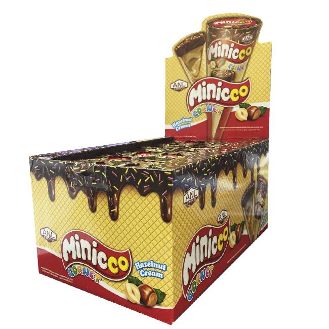 Minicco Kornet Hazelnut 24x25g