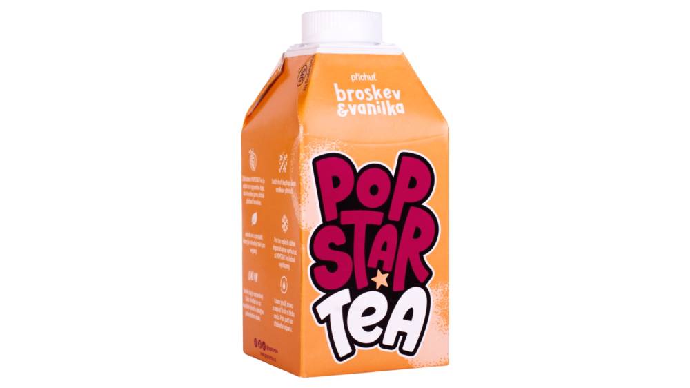 Popstar Ice Tea Broskev Vanilka 0,5l