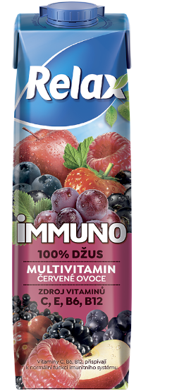 Relax Džus Immuno 100% Červené Ovoce TP 1l