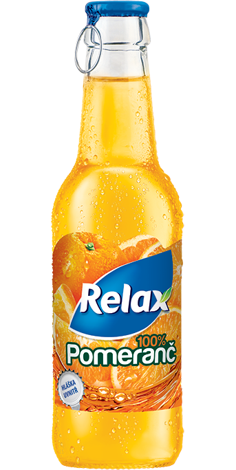 Relax Pomeranč SKLO 0,25l