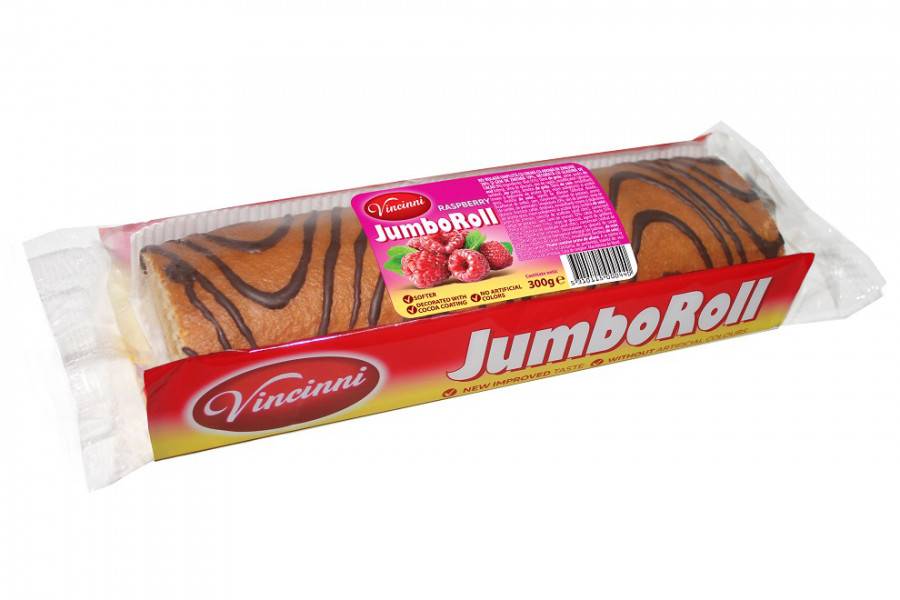Roláda Jumbo Roll Raspberry 300g