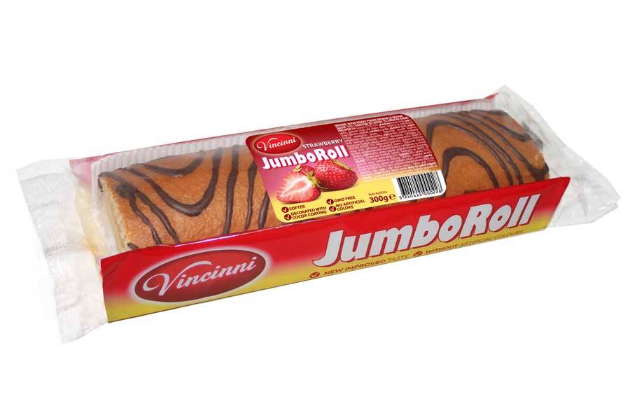 Roláda Jumbo Roll Strawberry 300g