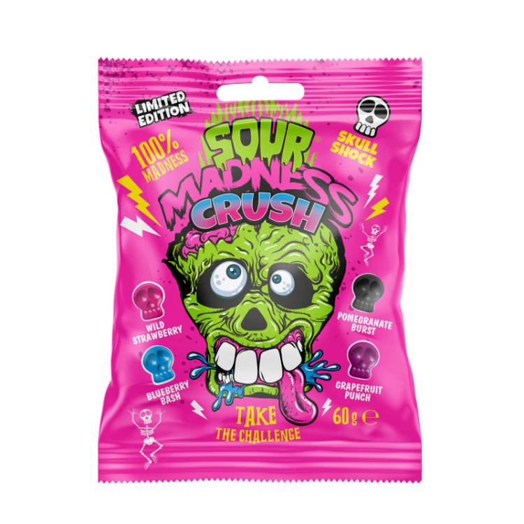 Sour Madness Crush Pink Bonbóny 60g