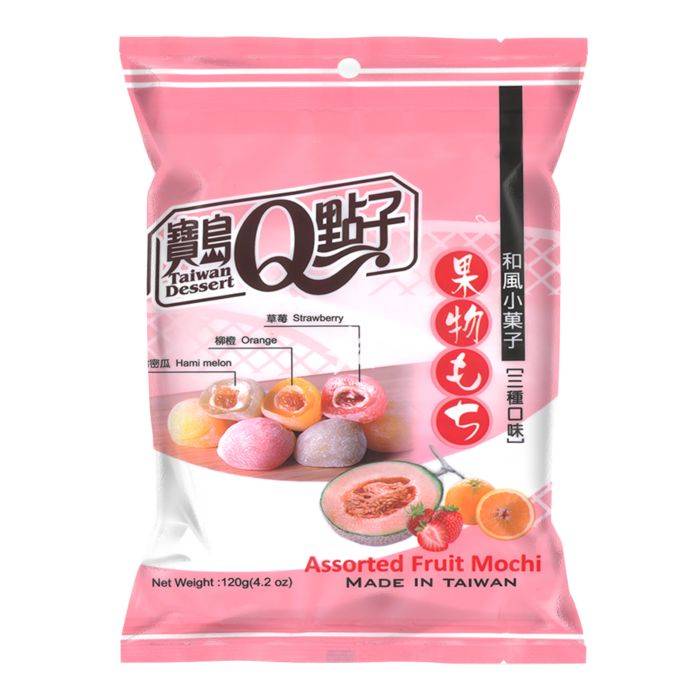 Taiwan Dessert Mochi Assorted Fruit 120g