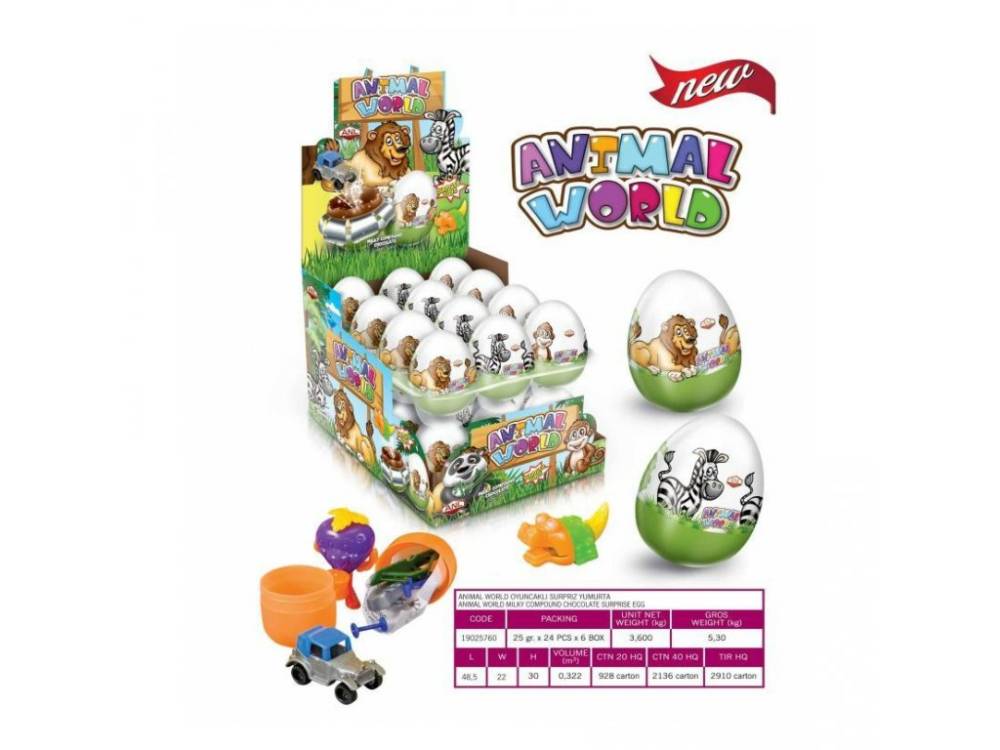 Vajíčko Surprise Toys Animal World 24x25g