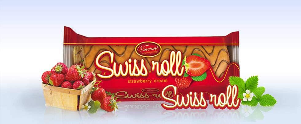 Vincinni Swiss Roll Strawberry 150g