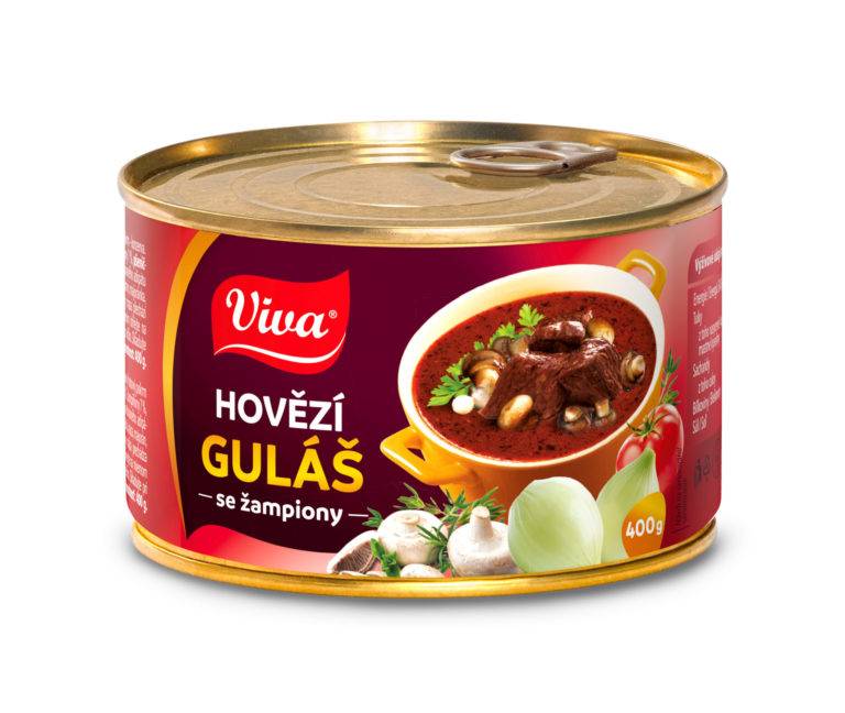 VIVA Hovězí Guláš Se Žampiony 400g