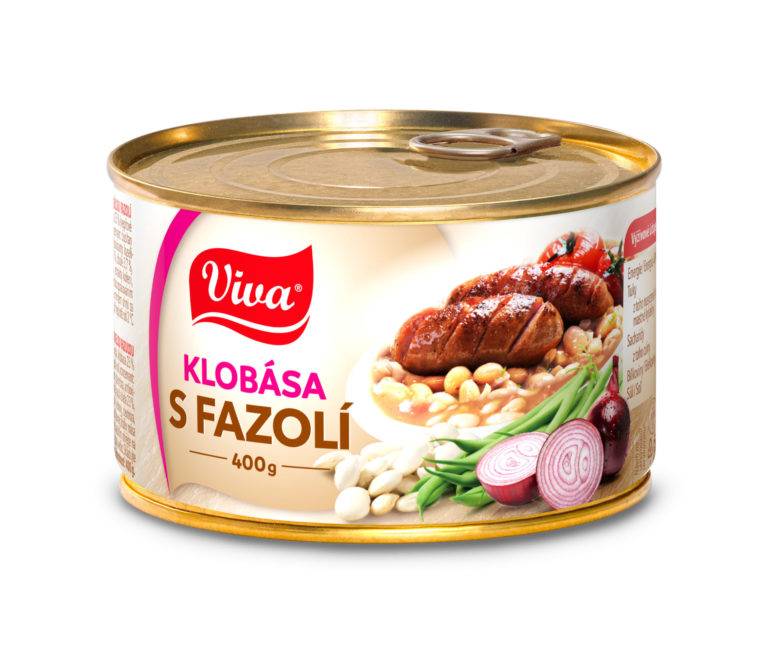 VIVA Klobása S Bílou Fazolí 400g