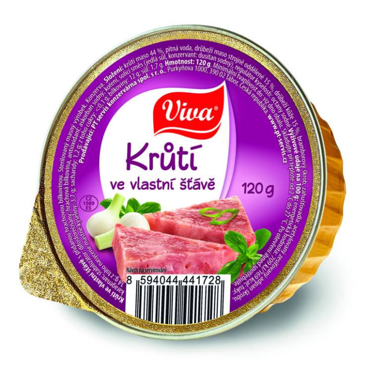 VIVA Krutí Maso Ve Vlastní Šťávě 16x120g