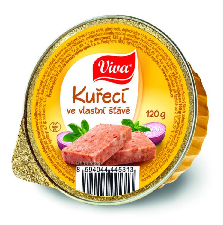 VIVA Kuřecí Maso Ve Vlastní Šťávě 16x120g