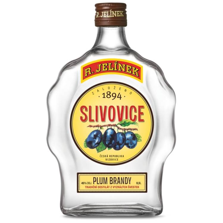 R. Jelínek Slivovice 45% Budík 0,5l