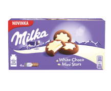 Obrázek k výrobku Milka Biscuits White Choco Mini Stars 150g