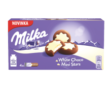 Hình ảnh sản phẩm Milka Biscuits White Choco Mini Stars 150g